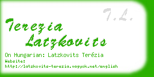 terezia latzkovits business card